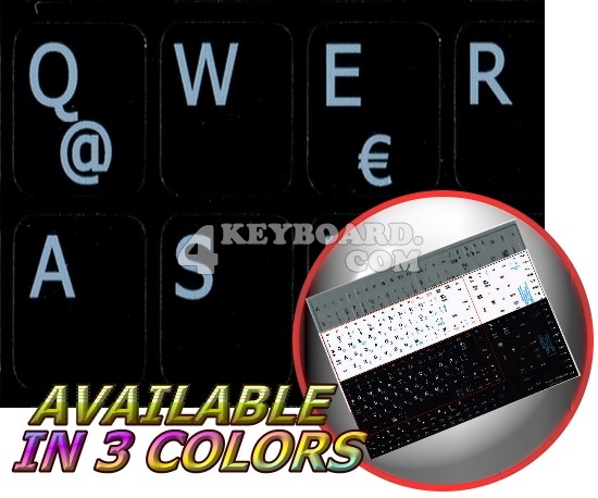 Spanish Latin American Notebook keyboard stickers