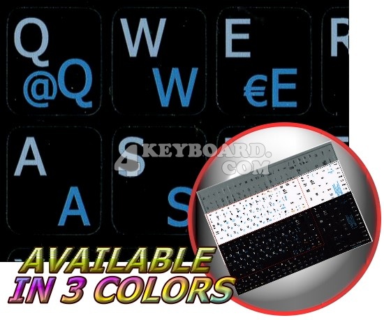 Spanish Latin American - English Notebook keyboard stickers