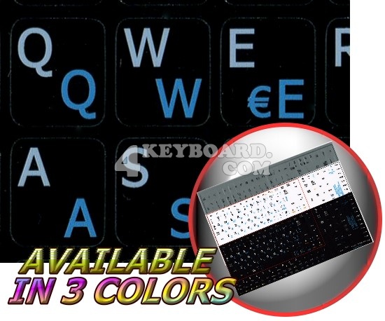 Spanish-English Notebook keyboard stickers