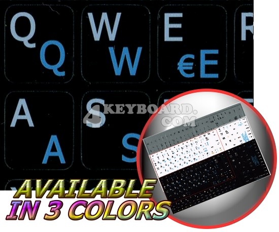 Swedish/Finnish English Notebook keyboard stickers