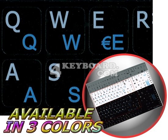 Swiss French - English Notebook keyboard stickers