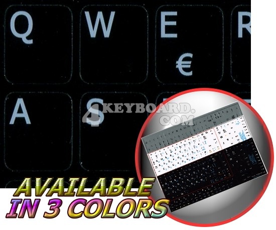 Danish Notebook keyboard stickers