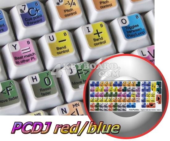 PCDJ keyboard stickers