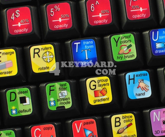 Adobe Photoshop keyboard stickers