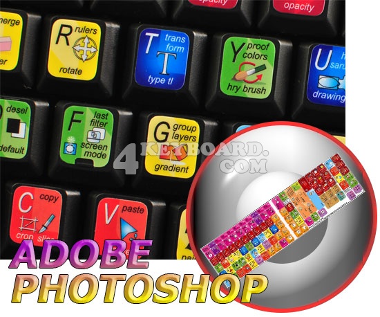 Adobe Photoshop keyboard stickers