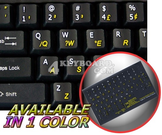 Portuguese Brazilian English non-transparent keyboard stickers