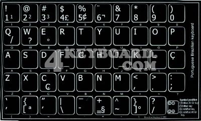 Click to enlarge Portuguese Brazilian keyboard sticker