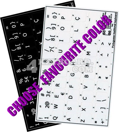 Click to enlarge Portuguesse keyboard sticker