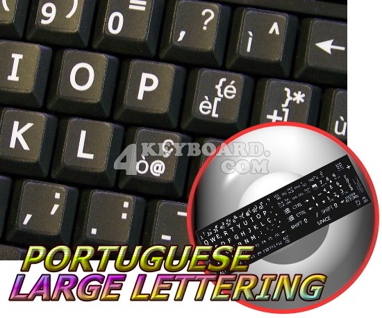 Portuguese LARGE LETTERING keyboard sticker