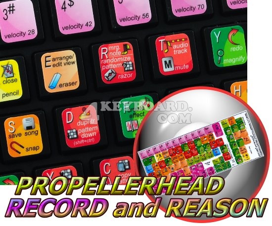 Propellerhead Record & Reason keyboard stickers