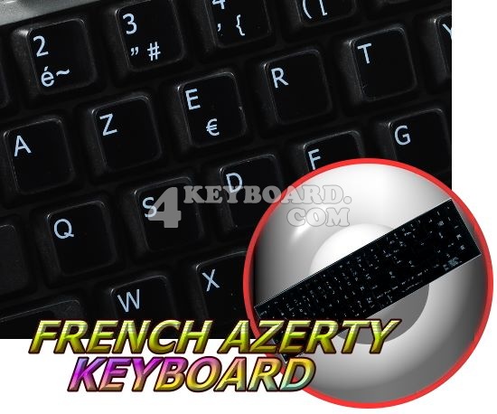 Replacement French AZERTY keyboard sticker
