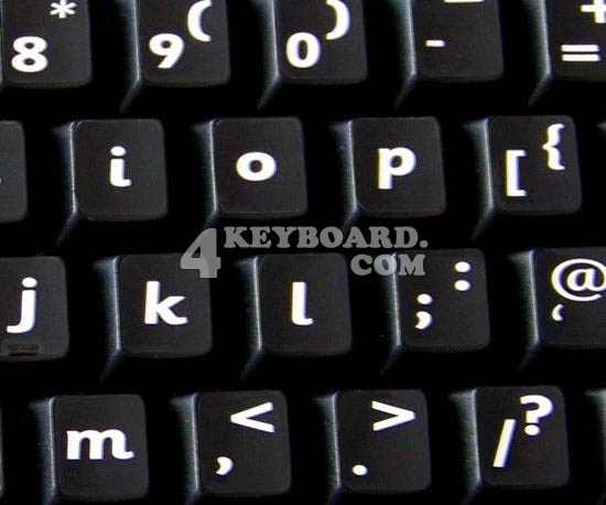 English UK (Sassoon) non-transparent keyboard sticker
