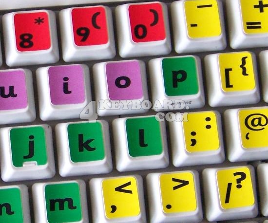 English UK (Sassoon) non-transparent keyboard sticker