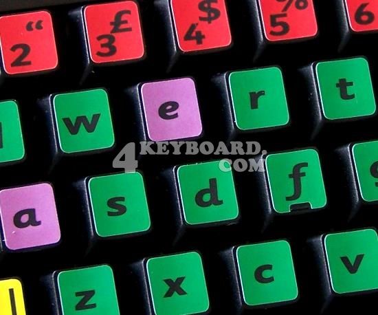 English UK (Sassoon) non-transparent keyboard sticker