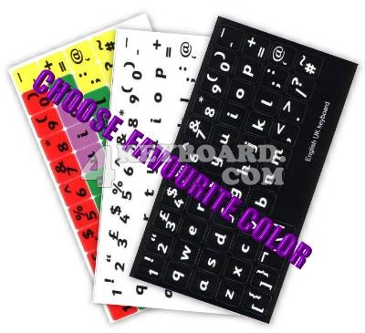 Click to enlarge English UK (Sassoon) keyboard sticker