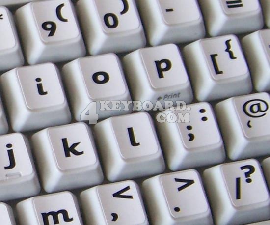 English UK (Sassoon) non-transparent keyboard sticker