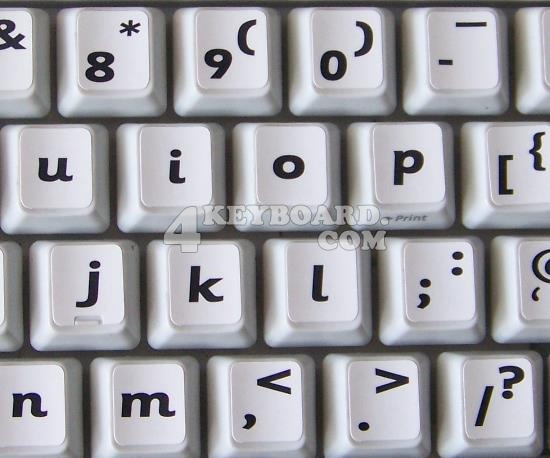 English UK (Sassoon) non-transparent keyboard sticker