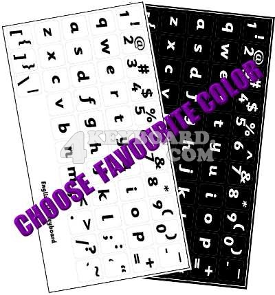 Click to enlarge English US (Sassoon) keyboard sticker