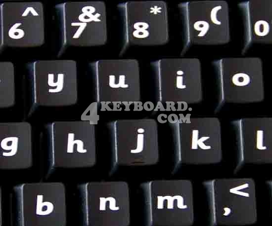 English US (Sassoon) non-transparent keyboard sticker