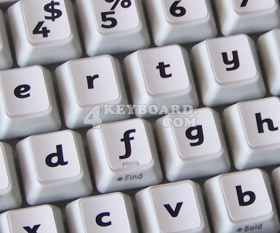 English US (Sassoon) non-transparent keyboard sticker