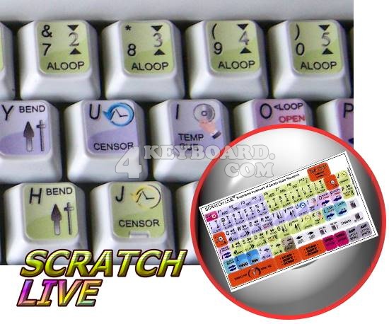 Serato Scratch Live keyboard sticker