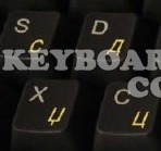 Serbian transparent keyboard stickers