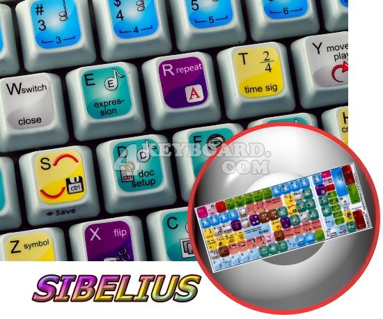 Sibelius keyboard sticker Sibelius keyboard sticker