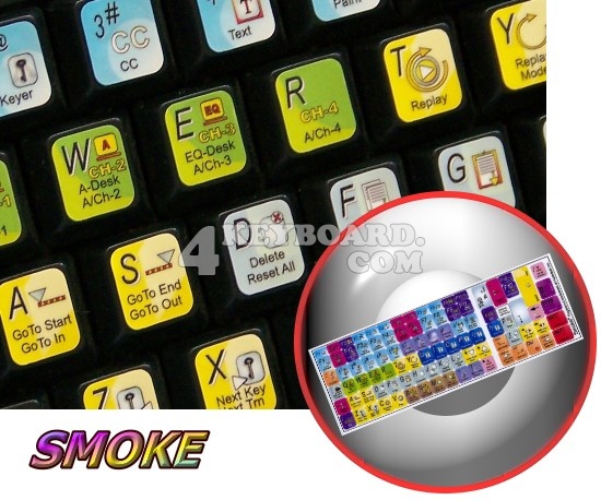 Smoke keyboard stickers