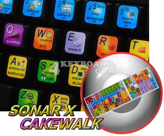 SONAR X keyboard stickers