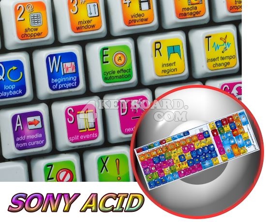 Sony Acid keyboard sticker