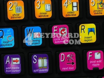 Sony Vegas keyboard stickers
