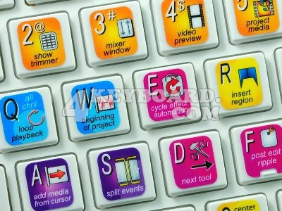 Sony Vegas keyboard stickers