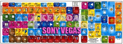 Click to enlarge Sony Vegas keyboard stickers