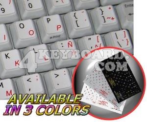 Spanish (Latin American) English non-transparent keyboard sticke