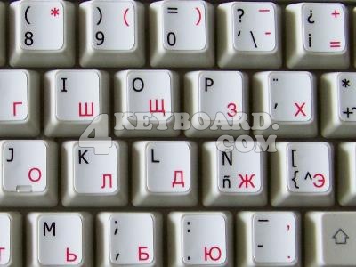 Spanish (Latin America) - Russian non-transparent keyboard sticker