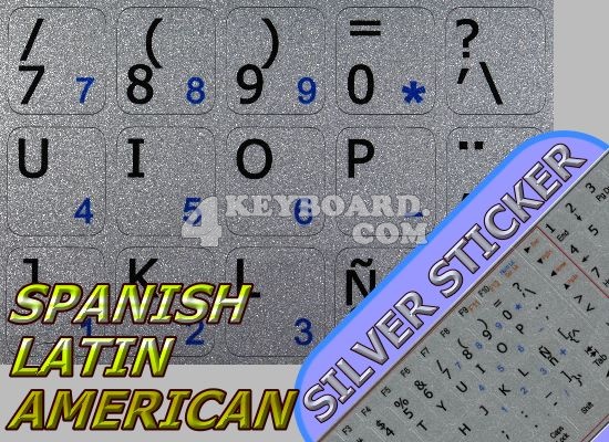 Spanish Latin American non-transparent stickers silver