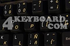 Spanish English keyboard sticker