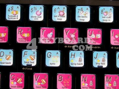 Traktor Scratch Pro keyboard stickers