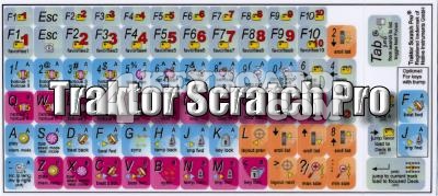 Click to enlarge Traktor Scratch Pro keyboard  stickers