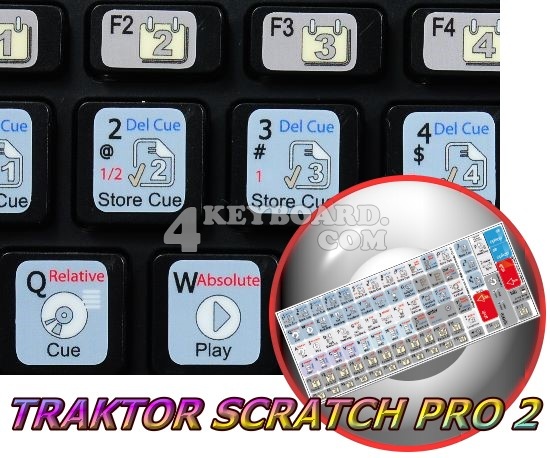 Native Instruments TRAKTOR SCRATCH PRO2 keyboard sticker