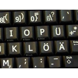 German Large Lettering Upper case keyboard stickers