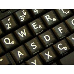 German Large Lettering Upper case keyboard stickers