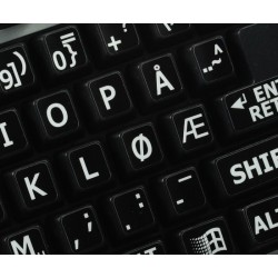 Norwegian Large Lettering keyboard stickers