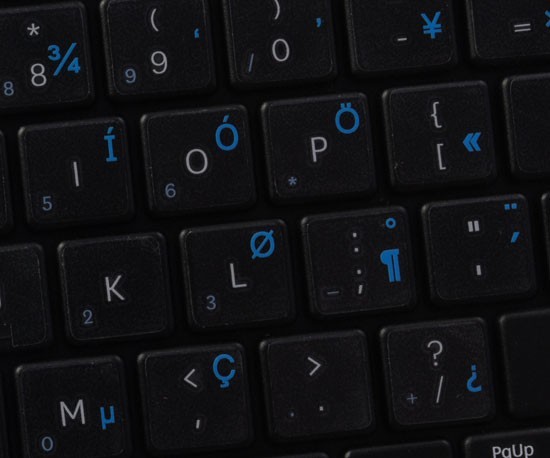 Adesivi Per Tastiera Inglese USA, Lettere Maiuscole Grandi Su Sfondo Giallo, Set Di Etichette Per PC, Laptop E Notebook
