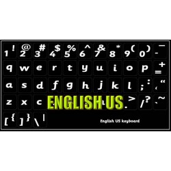 English US (Sassoon) non transparent keyboard stickers