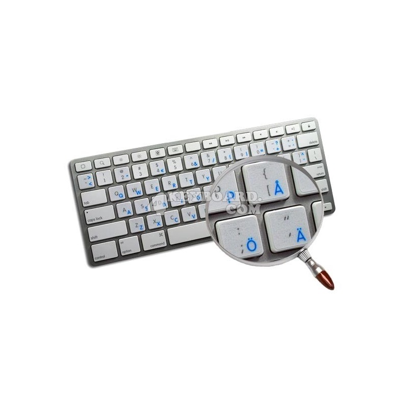 Apple Swedish Finnish transparent keyboard sticker