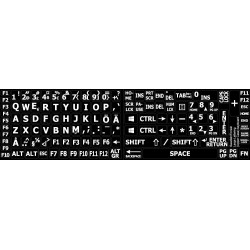 Swedish / Finnish Large Lettering keyboard stickers