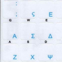 Greek Standard transparent keyboard stickers
