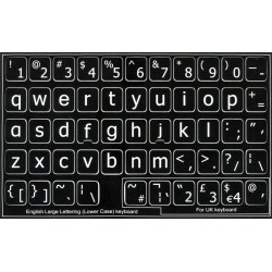 English US Large Lettering (Lower case) keyboard stickers