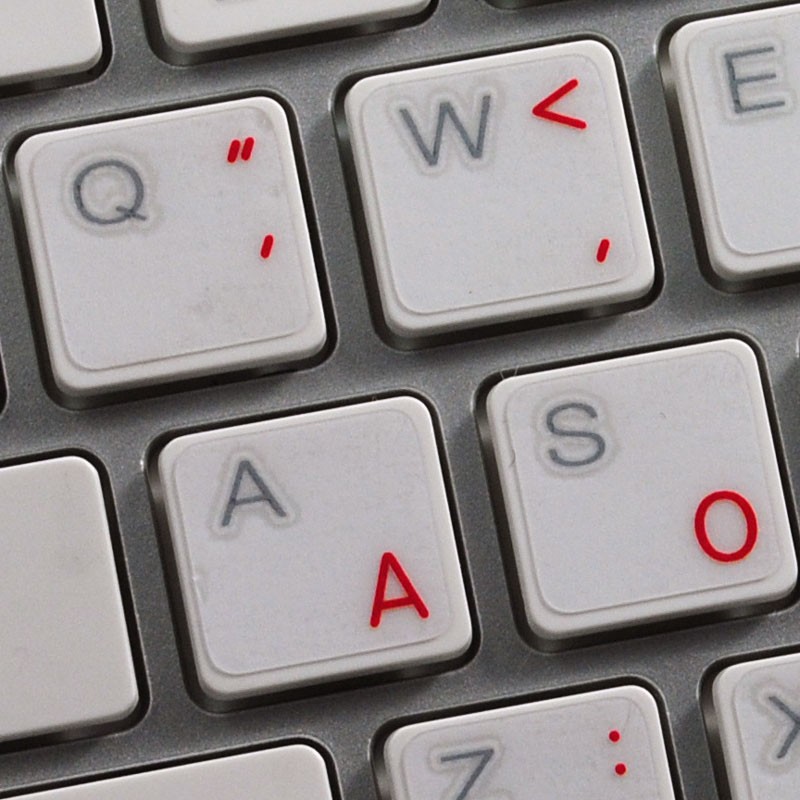 Dvorak Simplified Transparent Stickers with Blue Letters for Laptops Desktop Computers Keyboards
